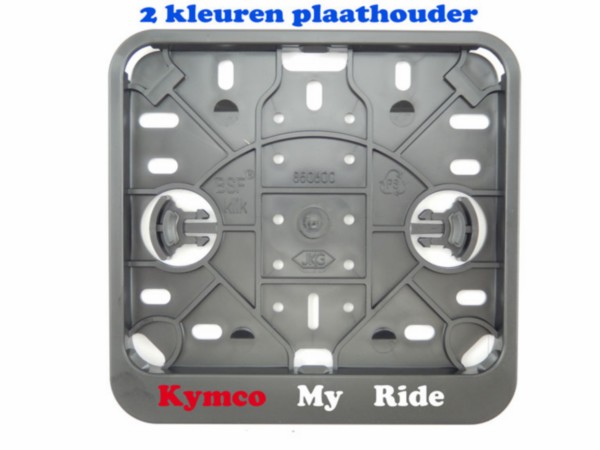 houder Kenteken kentekenplaat liggend + naam 2 kleuren - BSF (1 doos) 100pcs