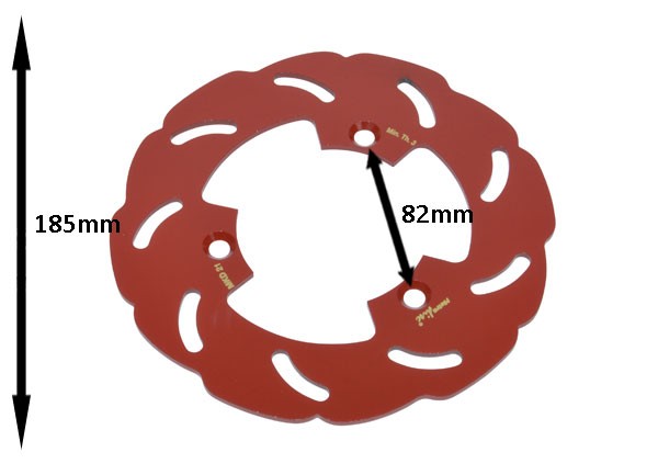 Jarrulevy Metrakit Wave 3-reikäinen Rieju taka 185mm RR mkd21=op=op