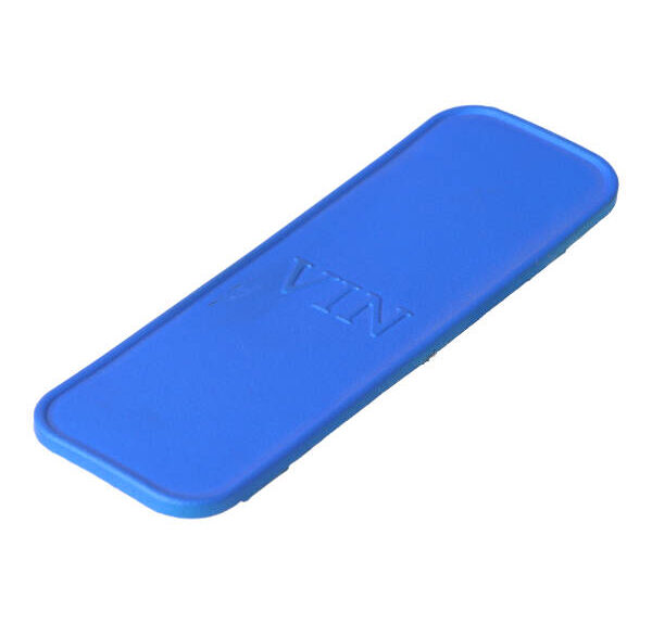 Framenummerklepje blauw mat vx50