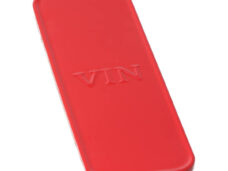 Framenummerklepje rood vx50