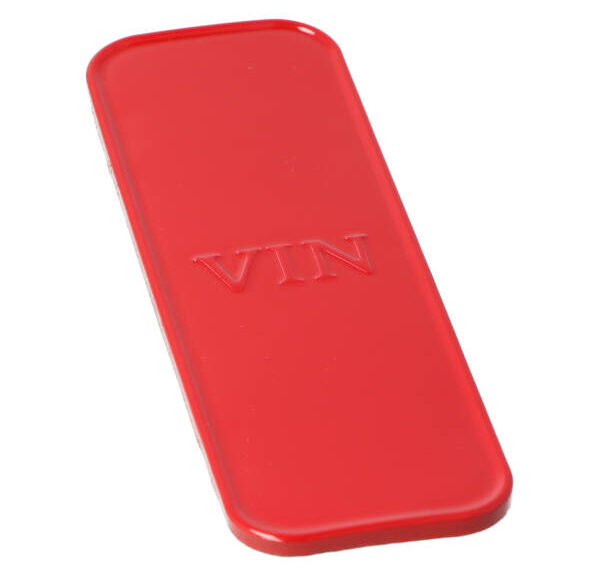 Framenummerklepje rood vx50