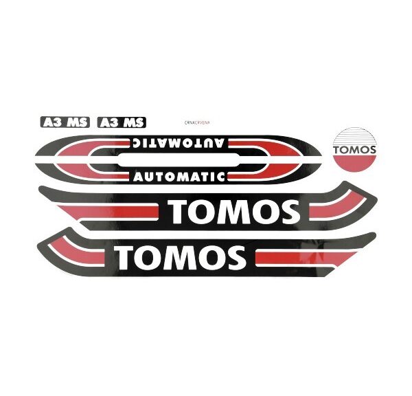 stickerset tomos zwart/rood/wit standard 080010