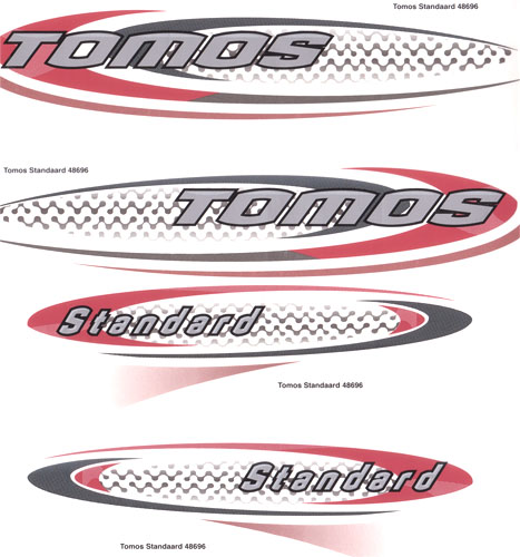 Stickerset — geschikt voor Tomos Standard