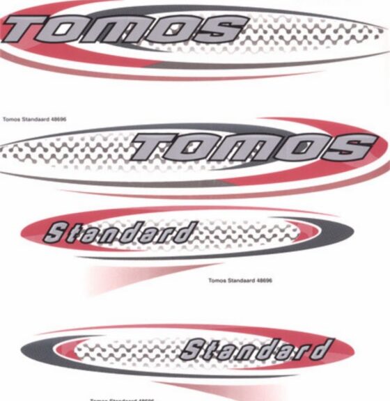 stickerset tomos rood/zwart/zilver standard 080091
