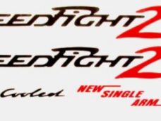 stickerset zwart/rood 5-delig speedfight 2