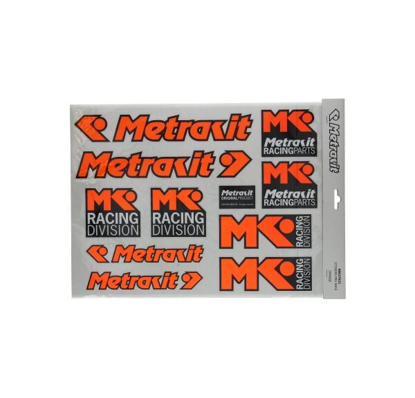 Stickerset Metrakit pro race oranje/zwart universeel