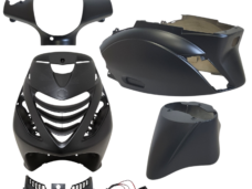 Kit de chapa metálica Power1 modelo SP + lámpara LED negro mate, cremallera de 6 piezas 100/125