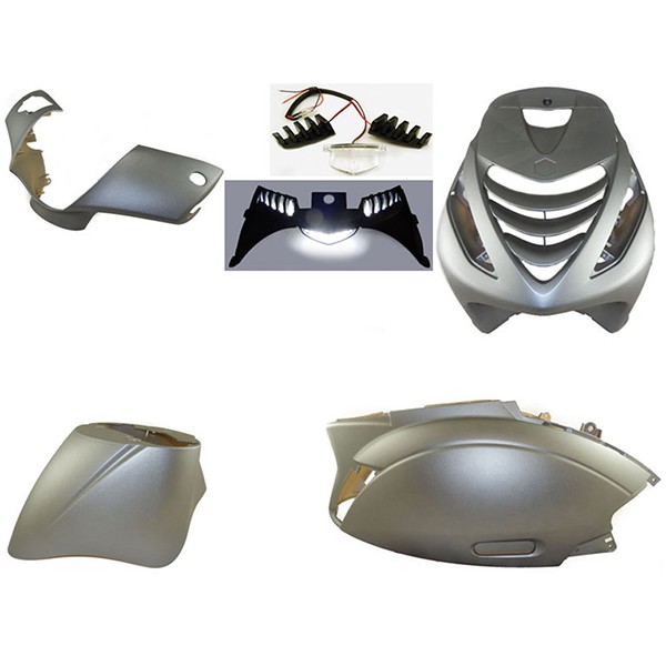 plaatwerkset Power1 model SP + led lamp antraciet mat 6-delig zip 100/125