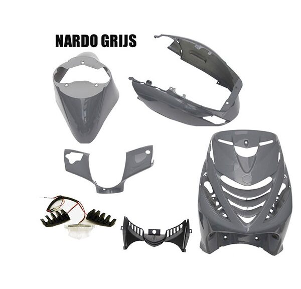 plaatwerkset Power1 model SP + led lamp nardo grijs glans 6-delig zip 100/125