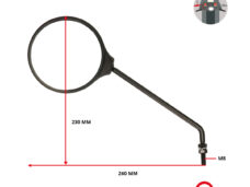 Spiegel Vicma Rond 110mm Links/rechts M8x1.25 Zwart Tomos