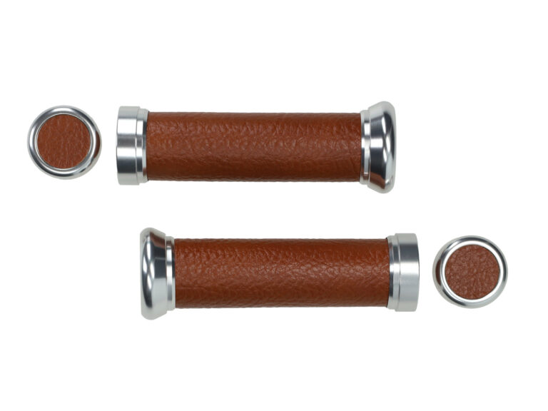 Handvatset Power1 Retro Universeel Leer Cognac