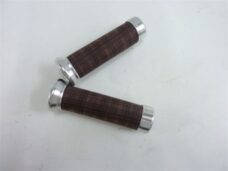 handvatset Power1 retro universeel model ruit bruin