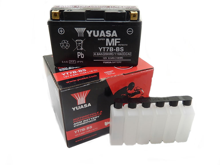 Accu yuasa yt7b-bs onderhoudsvrij