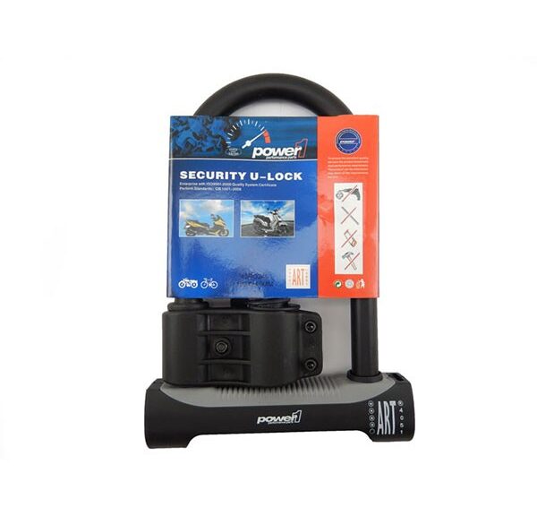 beugelslot Power1 met houder art 4-sterren 180x245 bromfiets