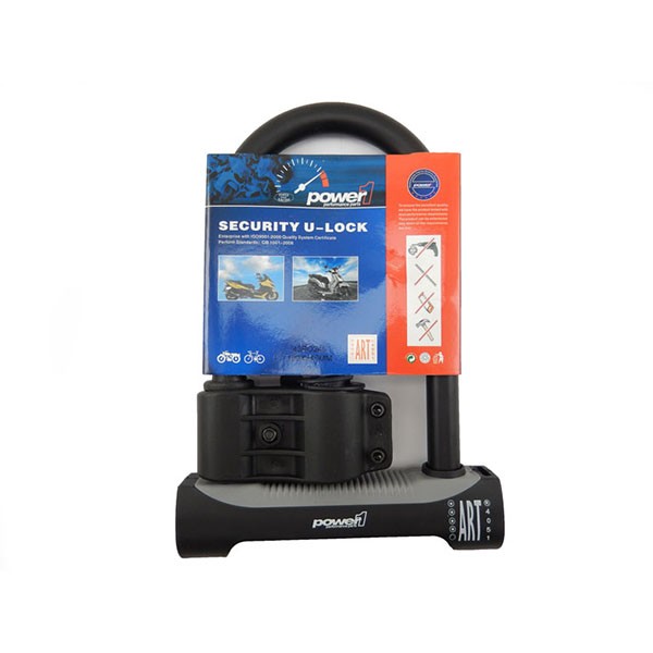 beugelslot Power1 met houder art 4-sterren 180x245 bromfiets