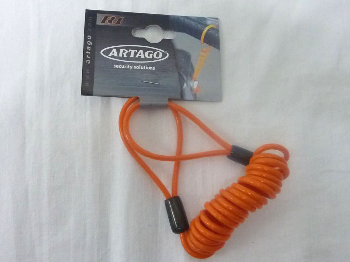 Koord Artago schijfrem slot (memory kabel) rood