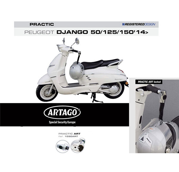 Stuurslot Artago antirobos luxe — geschikt voor Peugeot Django