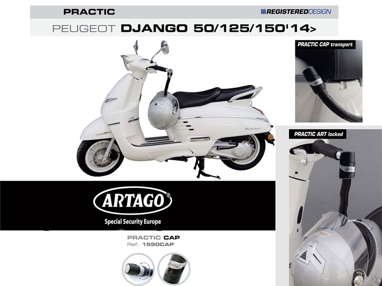 Stuurslot Artago antirobos — geschikt voor Peugeot Django