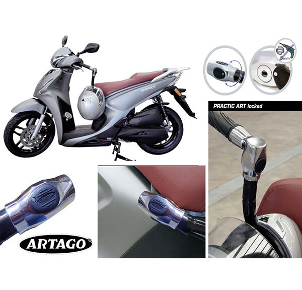 Stuurslot Artago antirobos luxe — geschikt voor Kymco New People-s