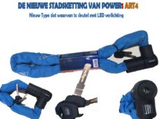 kettingslot Power1 art 4-sterren vaste kop 120cm zwart
