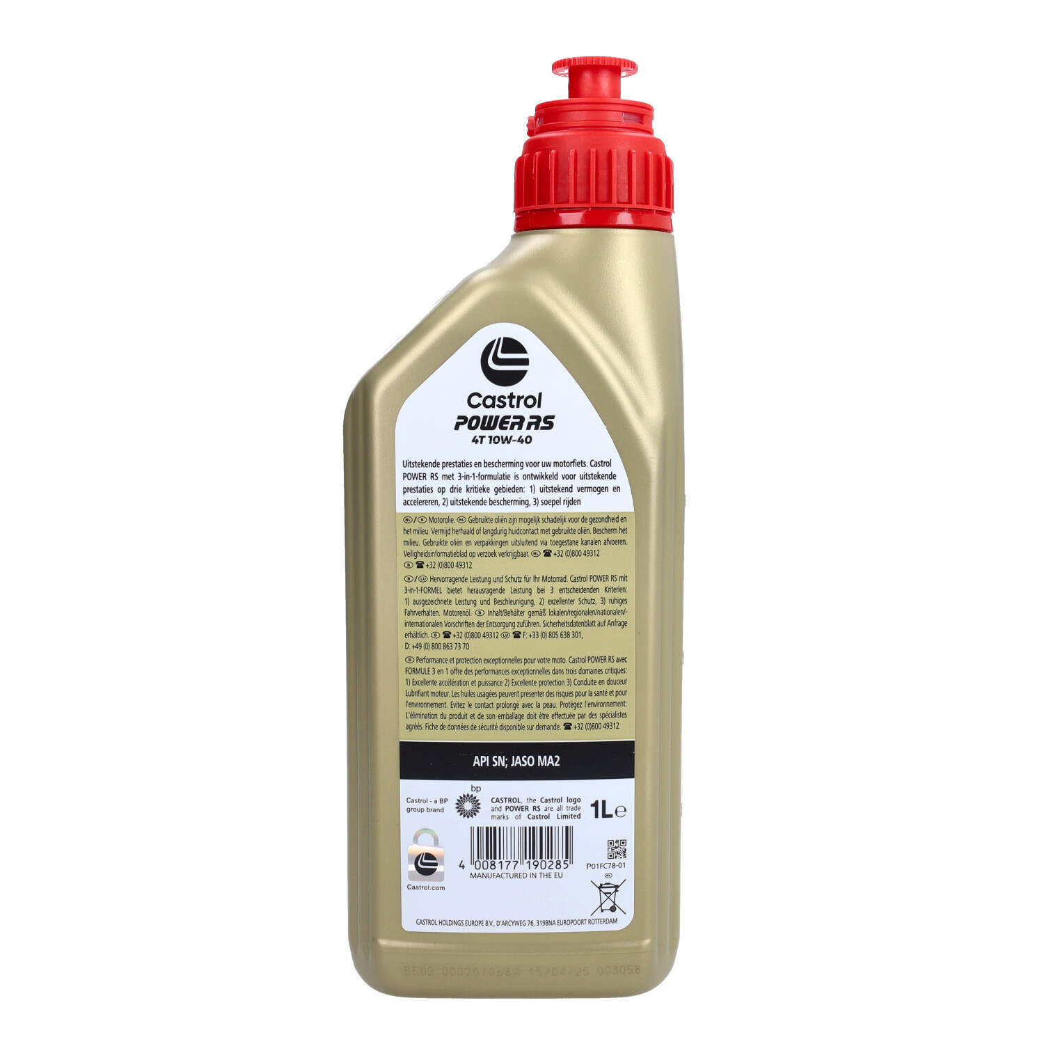 Motorolie Castrol 10w40 4t Power Rs 1l 15f533 - Afbeelding 2