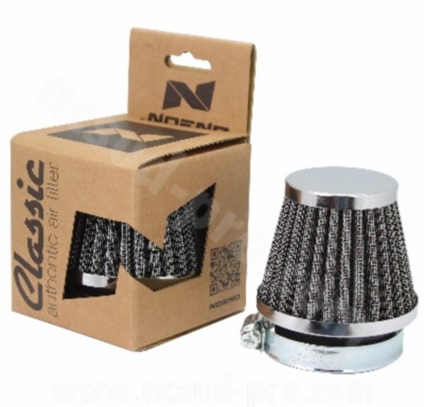 powerfilter recht universeel conisch vlakschuif carb 50mm chroom