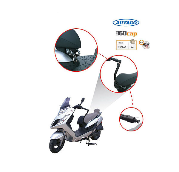 Stuurslot Artago antirobos — geschikt voor Kymco New Dink