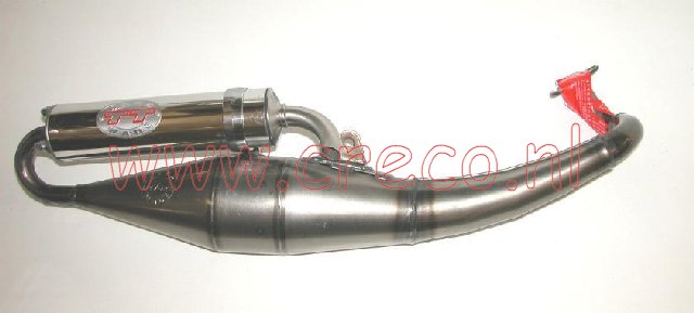Uitlaat LeoVince hand made TT aluminium minarelli hor