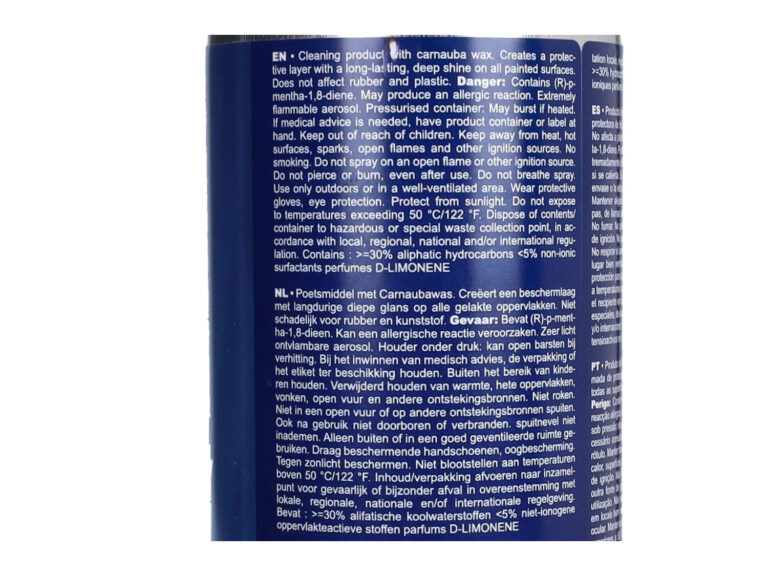 Poetsmiddel Putoline Rs1 Polish Wax 500ml Spuitbus 70315