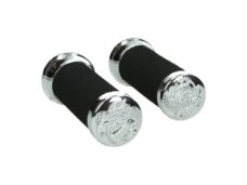 Handvatset kort custom soft zwart/chroom