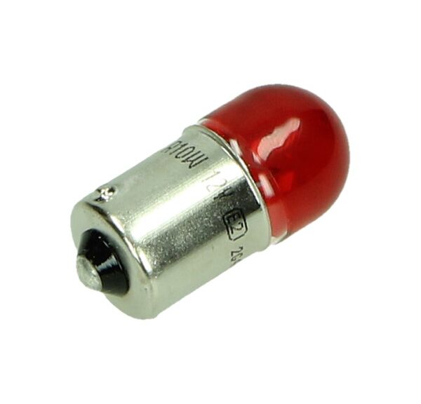Lamp 12V bosma 10W ba15 rood