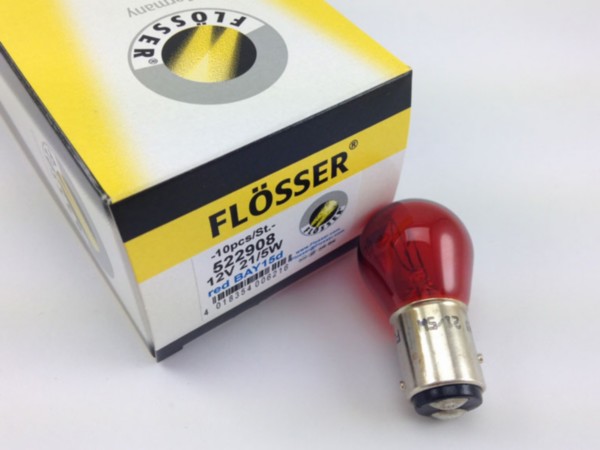 lamp 12V bosma 21/5W bay15d rood 1pcs