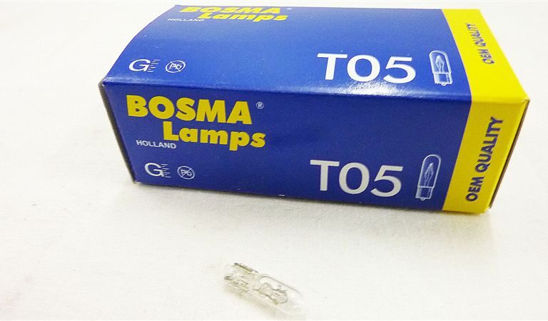 Lamp 6V bosma 1.2W insteek t05 wedge transparant