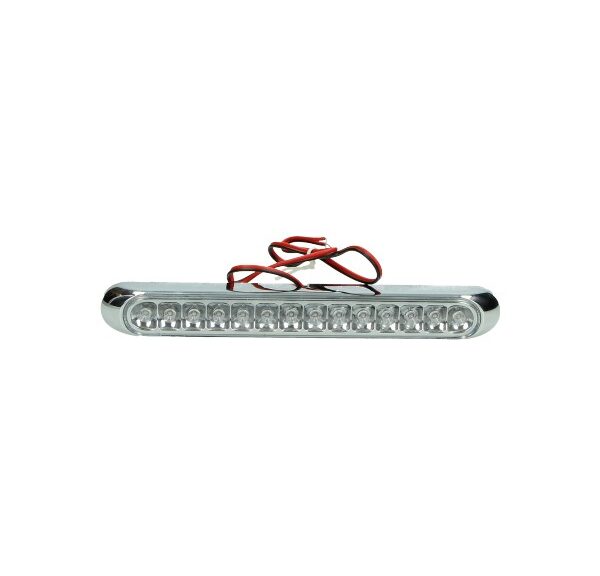 Remlicht Power1 LED universeel rood chroom