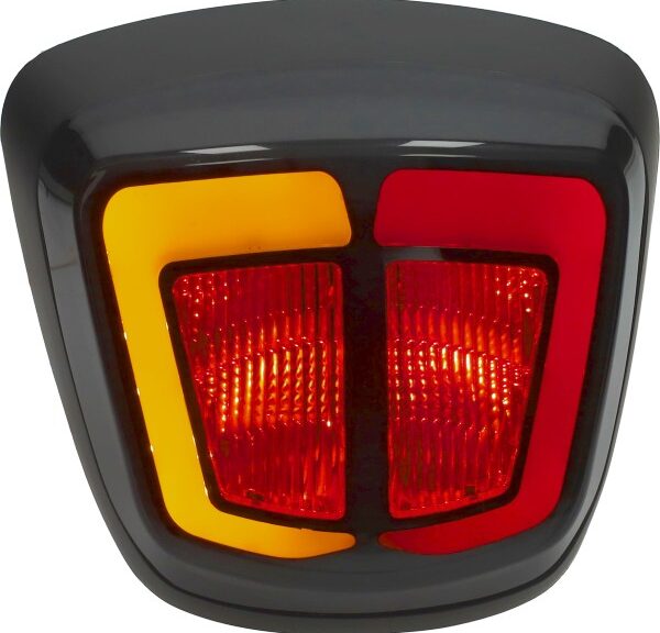 achterlicht Power1 e-keur + knipperlichten led smoke euro-4/5 zwart mat primavera