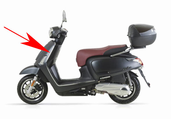 Sierstrip Kymco origineel beenschild links chroom — geschikt voor Kymco New Like 64314-acc1-e10-f1p