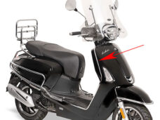Sierstrip Kymco origineel beenschild rechtsvoor chroom — geschikt voor Kymco New Like 64313-acc1-e10-f1p