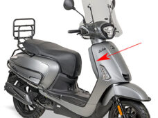 Sierstrip Kymco origineel beenschild rechts zwart mat — geschikt voor Kymco New Like 64313-acc1-e10-66p