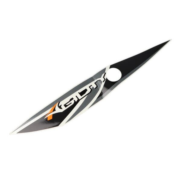 sticker Kymco origineel zijscherm links blauw agility euro 4 86231-ldc8-e9n-t03