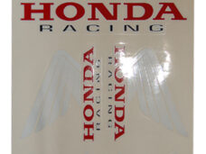 Stickerset falko universeel racing rood/zwart 6-delig bromfiets — geschikt voor Honda Camino