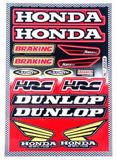 Stickerset falko sponsor Dunlop — geschikt voor Honda Hrc 14-delig Universeel