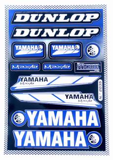 Stickerset falko sponsor Dunlop/Max air — geschikt voor Yamaha 11-delig Universeel