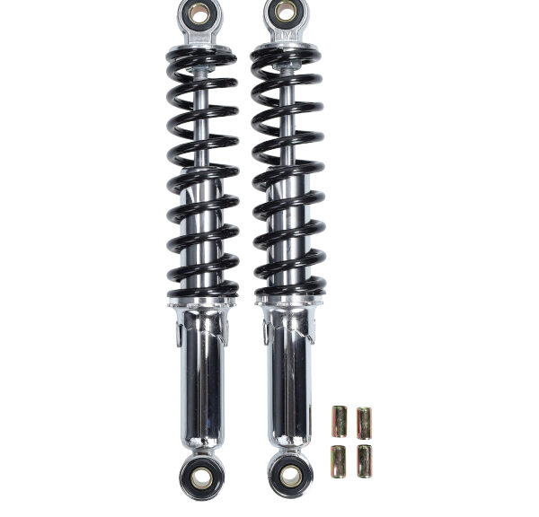 Schokbrekerset fast-arrow 290mm chroom/zwart — geschikt voor Puch