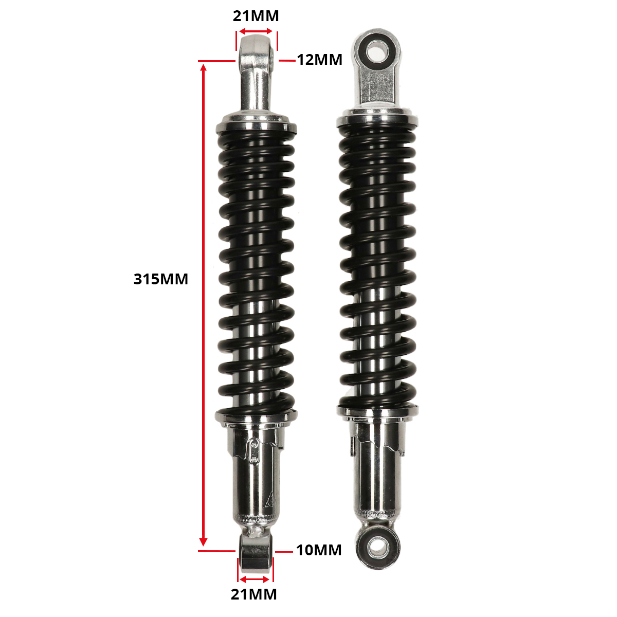 Schokbrekerset Mdi 310mm Zwart/chroom Voor Honda Mb En Mt - Afbeelding 4