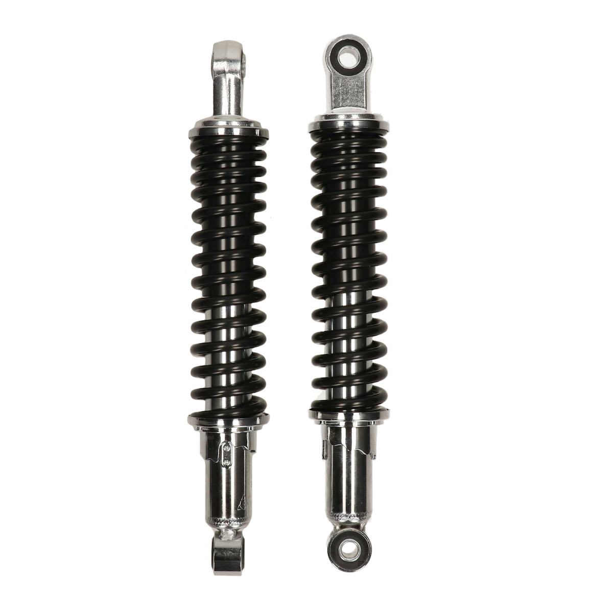 Schokbrekerset MDI 310mm zwart chroom voor Honda MB en MT brommer