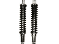 Schokbrekerset MDI 335mm zwart chroom voor Honda MB MT brommer