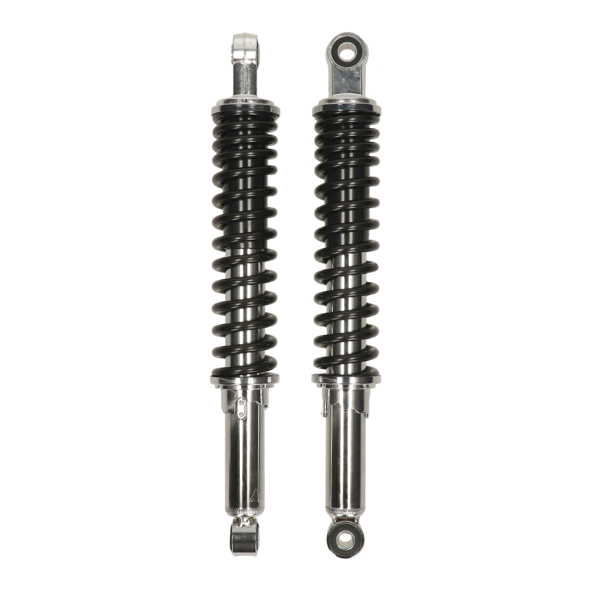 Schokbrekerset MDI 365mm zwart chroom voor Honda MB en MT brommer
