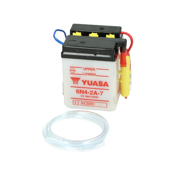 Yuasa 6N4-2A-7 6V accu voor Honda MB MT brommer