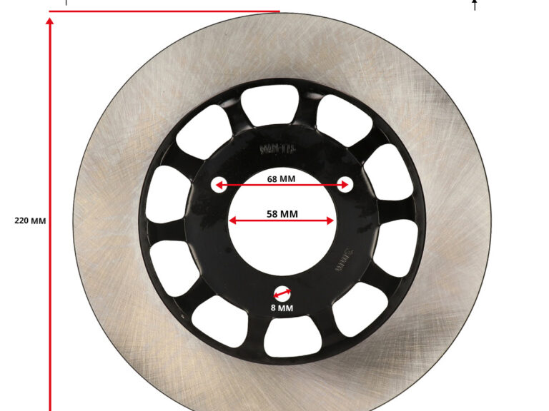 Remschijf DMP 3-gaats 220mm — geschikt voor Honda Mb