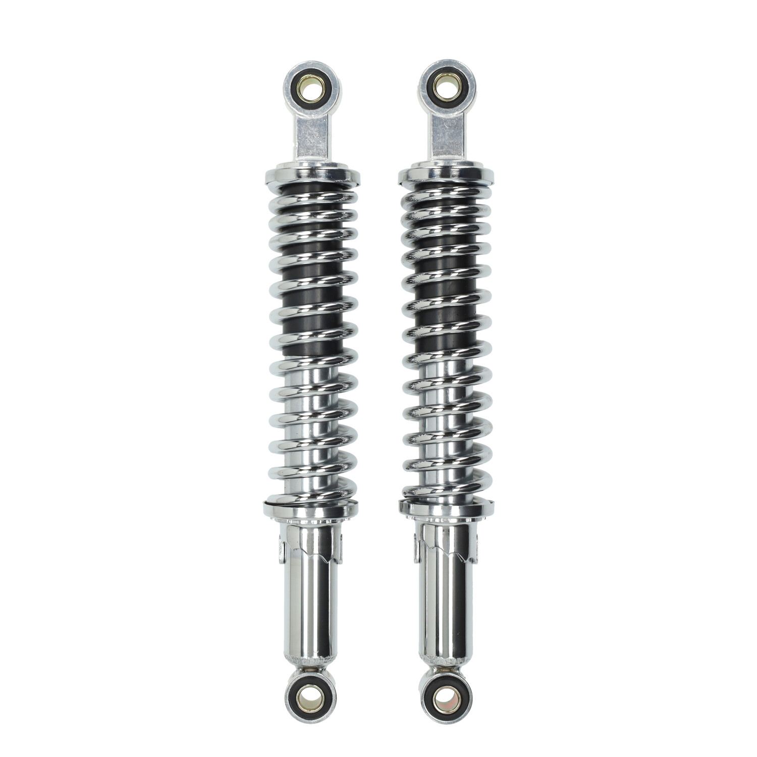 DMP schokbrekerset 335mm chroom voor Honda MB en MT brommer